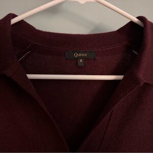 LIKE NEW and SOLD OUT Quince Mongolian Cashmere Sweater in Rich Burgundy Sz S